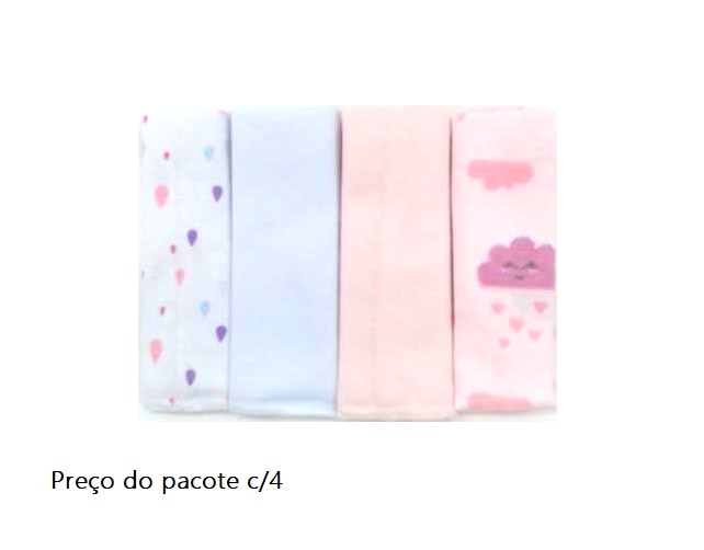 Toalha-boca Karinho Bebe Alg Sortida (c/4)