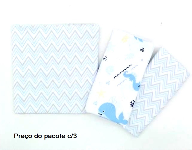 Cueiro Dengo Bebe Unissex Alg 50cmx80cm (c/3)