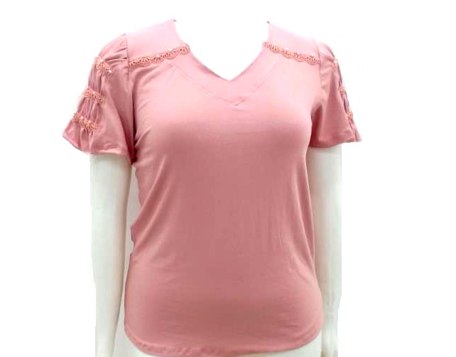 Blusa Vaph Ad Exg Fem M/c Viscol Guipir Pérolas