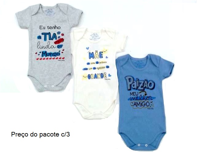 Body Timufy Bebe Masc M/c Suedine Frases(c/3)