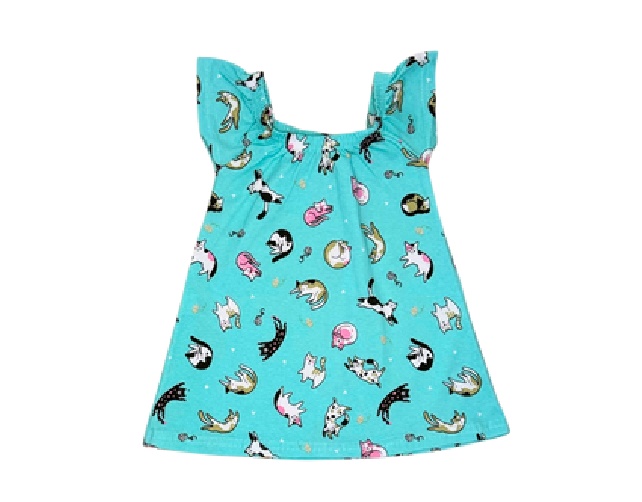 Vestido Maindra Inf Mga Jap Cotton