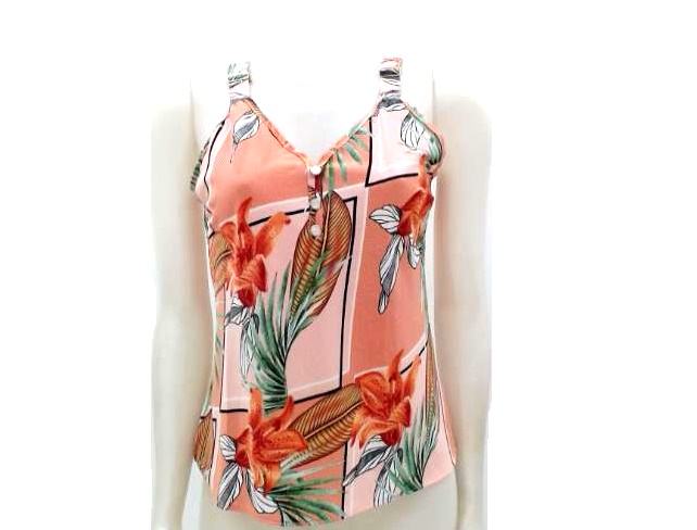 Blusa Armando Ad Fem Alça Chifon Estamp