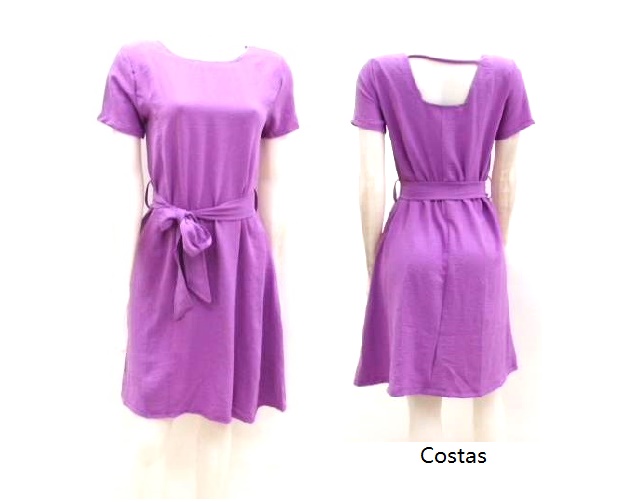 Vestido Lulian Adulto Manga Curta Duna Cinto