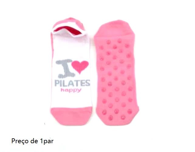 Meia Happybyfiapo Ad Fem Alg Antiderrapante Pilate