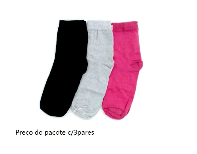 Meia Byfiapo Ad Fem Alg Soquete (c/3)