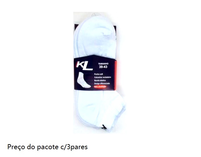 Meia Kl Ad Masc Alg Soquete (c/3)