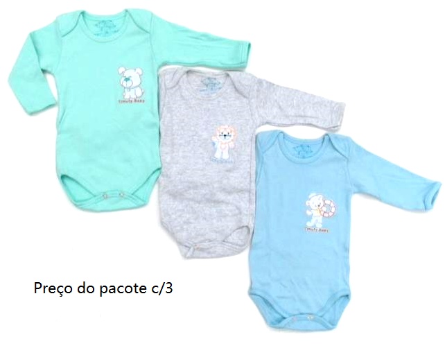 Body Timufy Bebe Masc M/l Suedine (c/3)