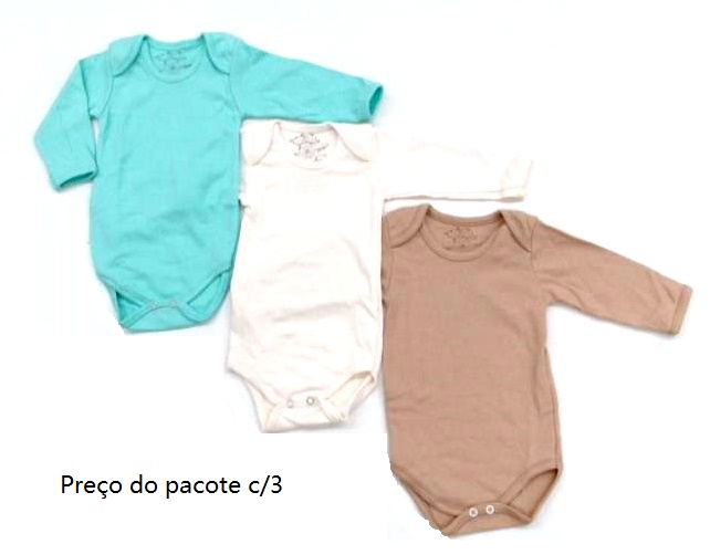 Body Timufy Bebe Neutro M/l Suedine Liso (c/3)