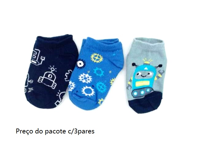 Meia Selene Bebe Masc Alg Sortida (c/3)