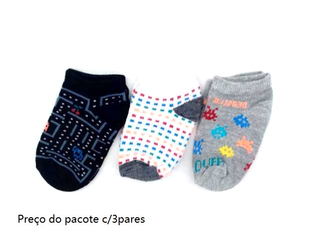 Meia Selene Bebe Masc Alg Sortida (c/3)
