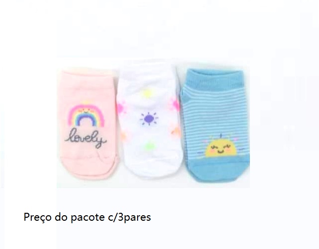 Meia Selene Bebe Fem Alg Sortida (c/3)