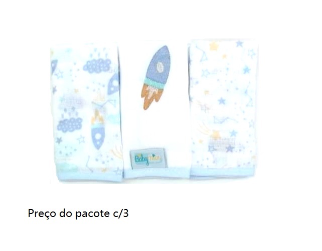 Toalha-boca Minasrey Bebe Alg C/bainha 32x32cm(c/3