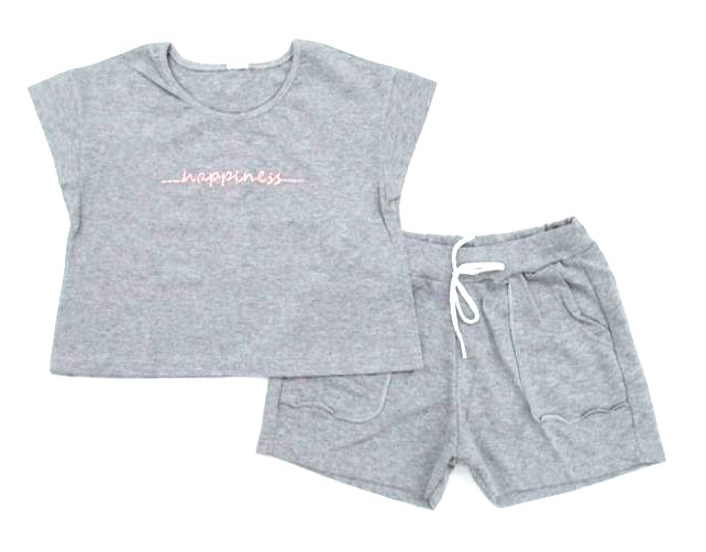 Conjunto Jeitodoce Juv Fem Mga Jap Malha Cropped