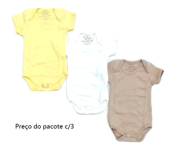 Body Timufy Bebe Neutro M/c Suedine Liso (c/3)
