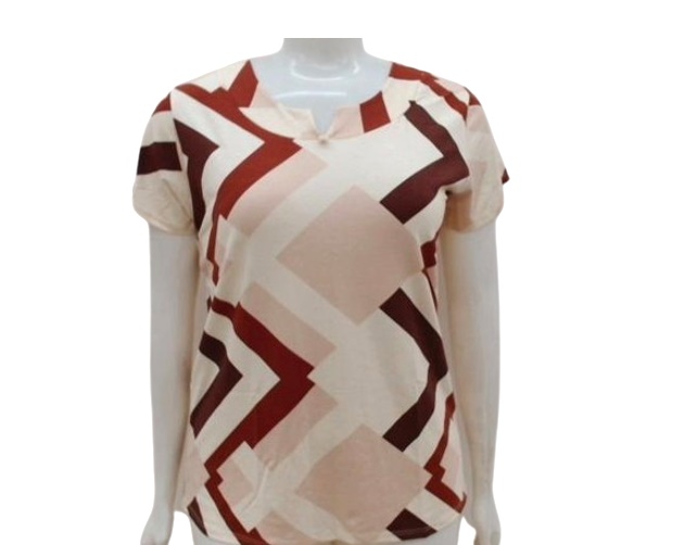 Blusa Vestbem Adulto Extra Grande Feminina Manga Curta Viscolycra Estampado