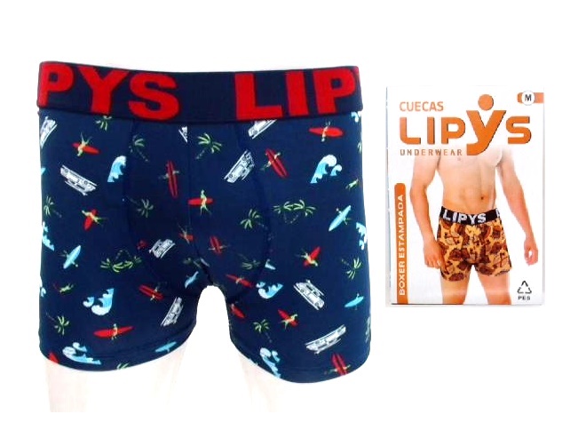 Cueca-boxer Lipys Ad Masc Microfibra Estamp