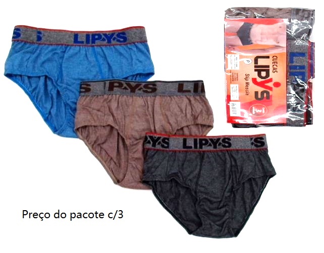 Cueca Lipys Ad Alg Elástico Personalizado (c/3)