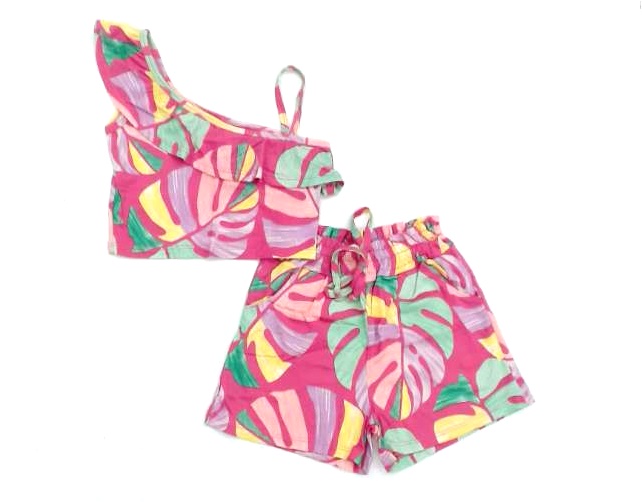 Conjunto Rose Inf Fem Reg Viscol Cropped