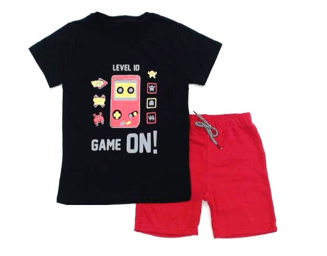 Conjunto Carammelo Inf Masc M/c Malha