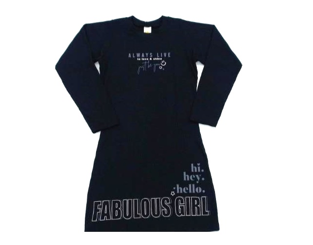 Vestido Jaki Juv M/l Malha Canel