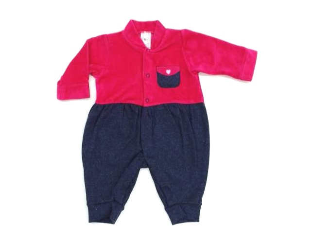 Macacão Bloomys Bebe Fem Lgo Plush Canel Suedine