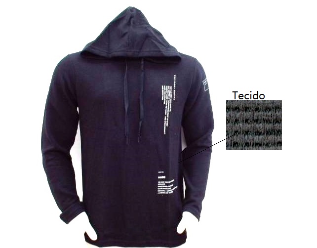 Camiseta Maro Ad Masc M/l Malha Favo Capuz