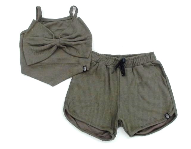 Conjunto Sweetchild Juv Fem Alça Malha Favo Short