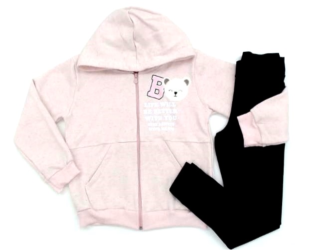 Conjunto Babyvest Inf Fem Mol Capuz Legging