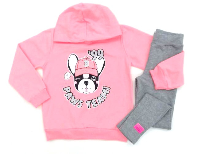 Conjunto Babyvest Inf Fem Mol Capuz Legging