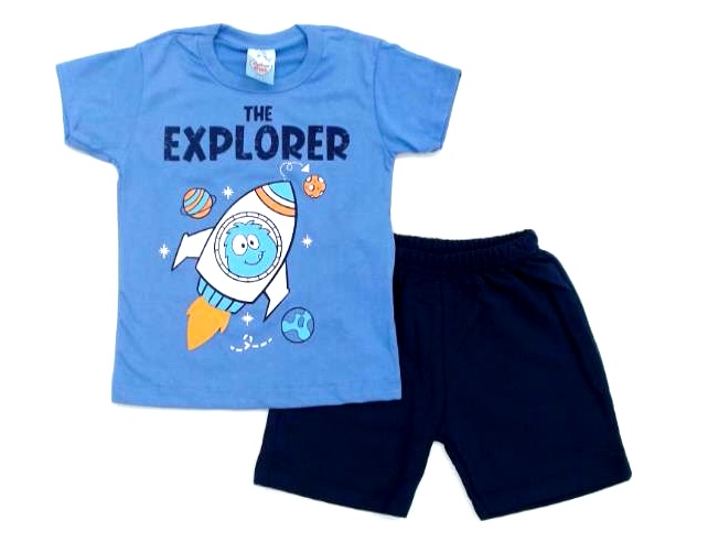 Conjunto Fashionkids P.passos Masc M/c Malha