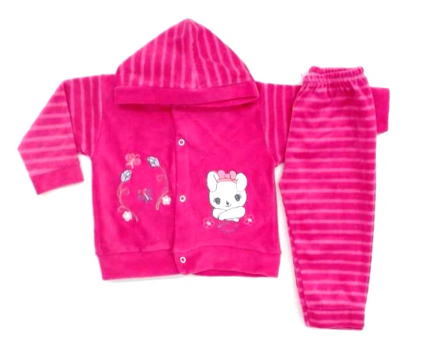 Conjunto Pequenospassos P.passos Fem Plush Capuz