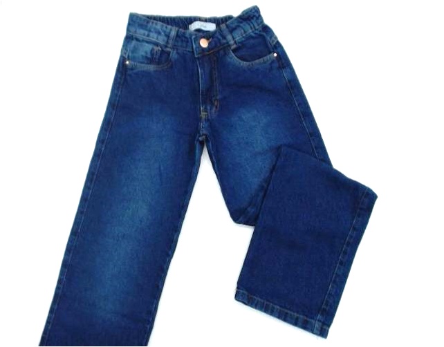 Calça Gilas Juv Fem Jeans Wide Leg