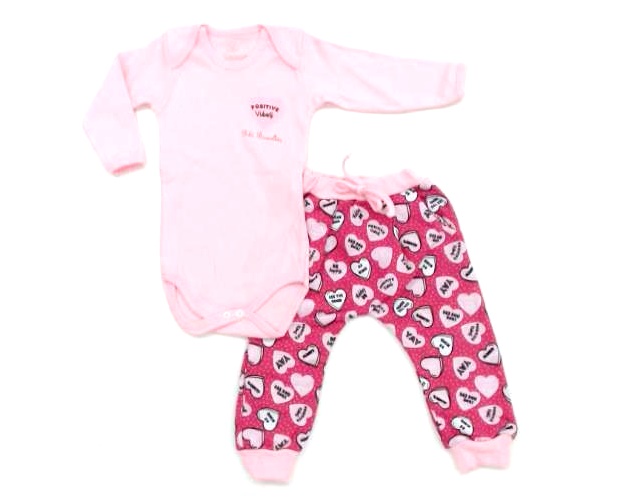 Conjunto Bebebrincalhao Bebe Fem M/l Suedine Body