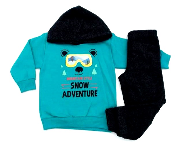Conjunto Didiene P.passos Masc Mol Bouclé Capuz