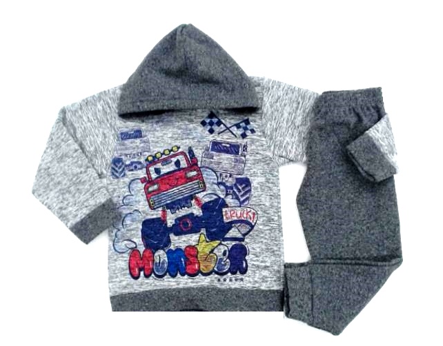 Conjunto Gui P.passos Masc Bouclê Capuz