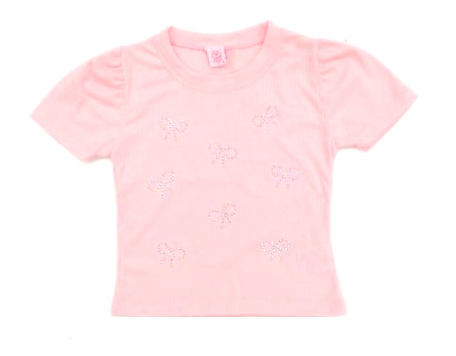 Blusa Rose Inf Fem M/c Malha Canel