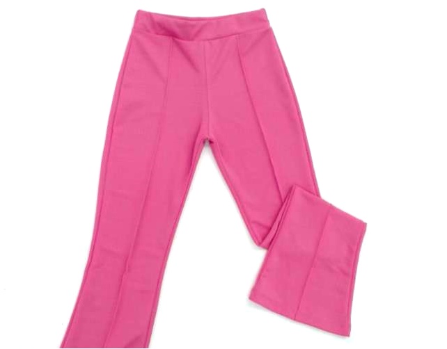 Calça Rose Juv Fem Poliéster Flare