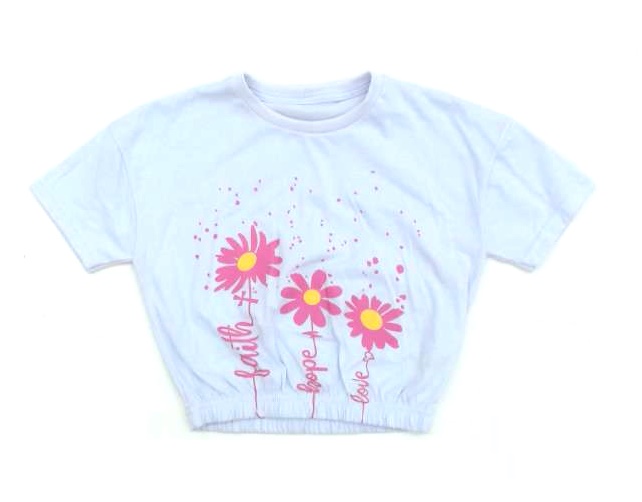 Blusa Carammelo Juv Fem M/c Malha Cropped