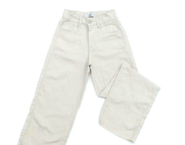 Calça Gilas Juv Fem Sarja Wide Leg