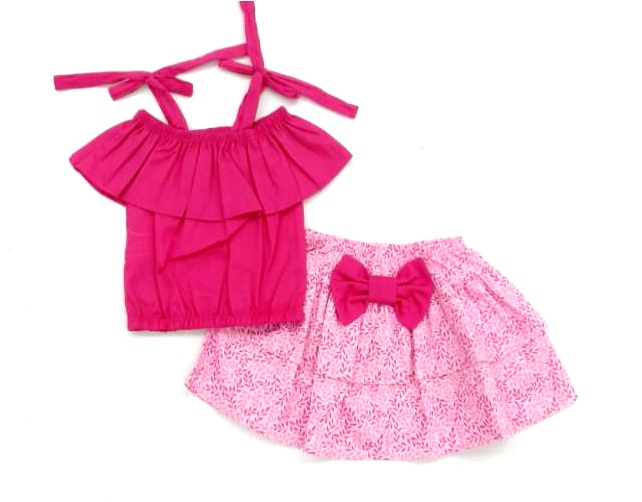 Conjunto Lamayara Bebe Fem Alça Alg Saia