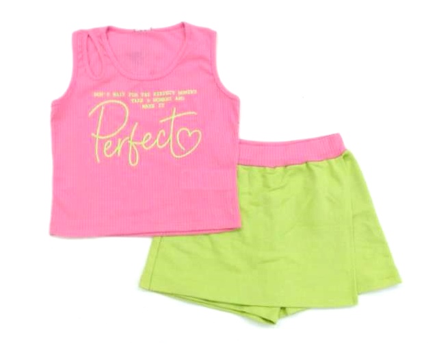 Conjunto Pk Juv Fem Reg Poli Canel Short-saia