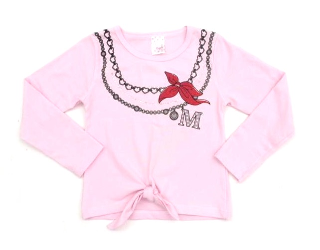 Blusa Minimundo Juv Fem M/l Cotton Detalhe Amarrar
