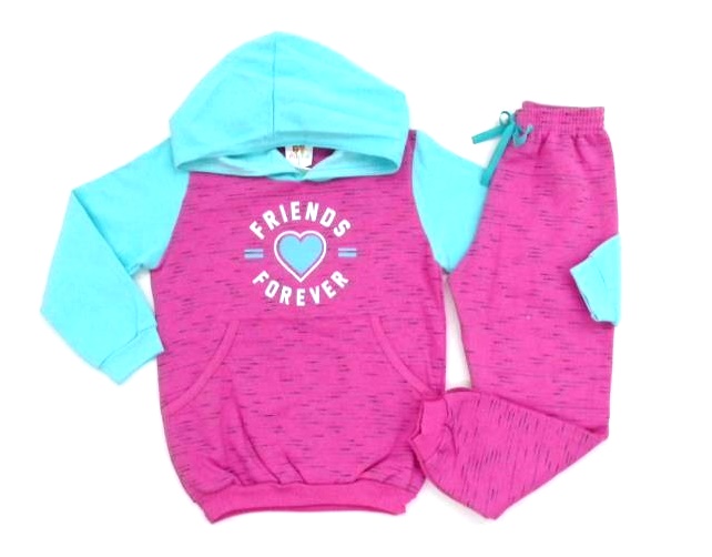 Conjunto Pituki Inf Fem Mol Jet Capuz Calça