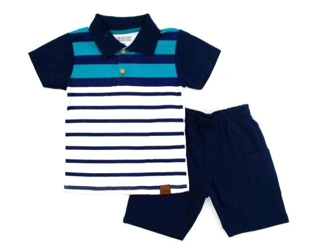 Conjunto Ninoboy P.passos Masc M/c Malha G.polo