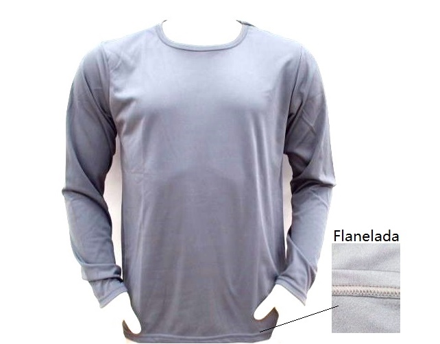 Camiseta Maro Adulto Masculina Manga Longa Poliéster Térmica