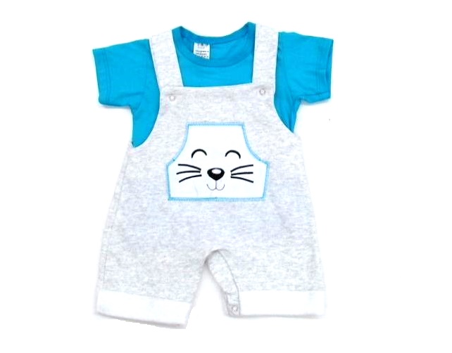 Jardineira Mrmboys Bebe Masc M/c Mol 2pçs