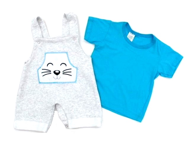 Jardineira Mrmboys Bebe Masc M/c Mol 2pçs