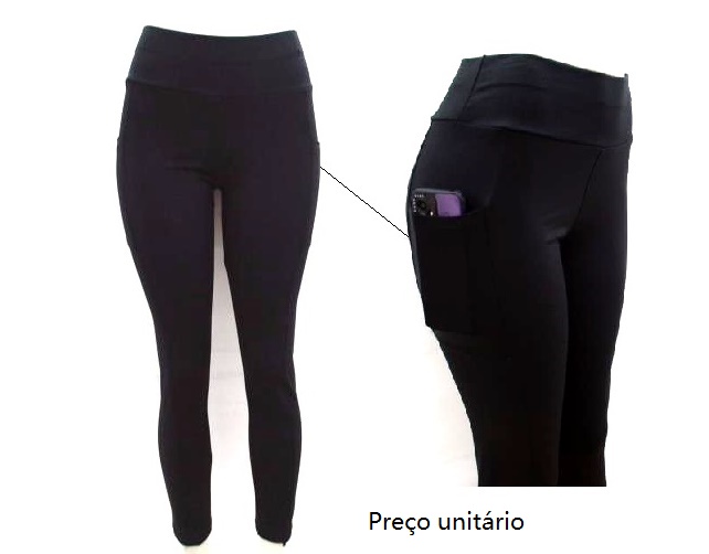 Legging Dalri Ad Exg Fem Poliéster 2bolsos Laterai