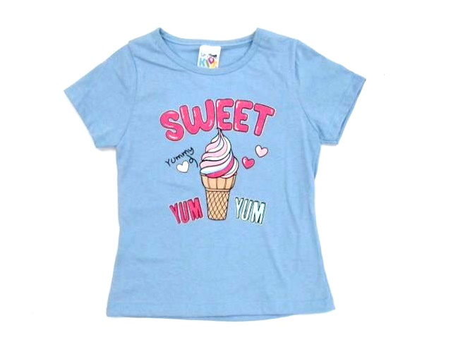 Blusa Taita Infantil Feminina Manga Curta Malha