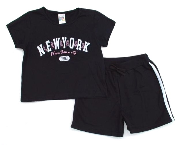 Conjunto Taita Juv Fem M/c Malha Cropped Short